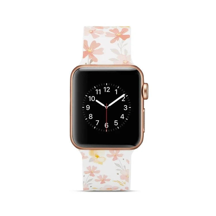 Apple Watch urrem 42/44mm. Silicone Blomster