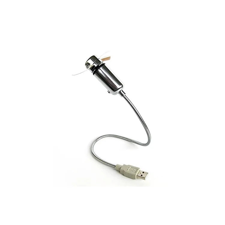 USB Mini FAN. med LED Lys der viser tekst.