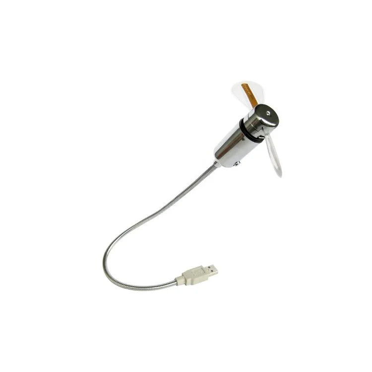 USB Mini FAN. med LED Lys der viser tekst.