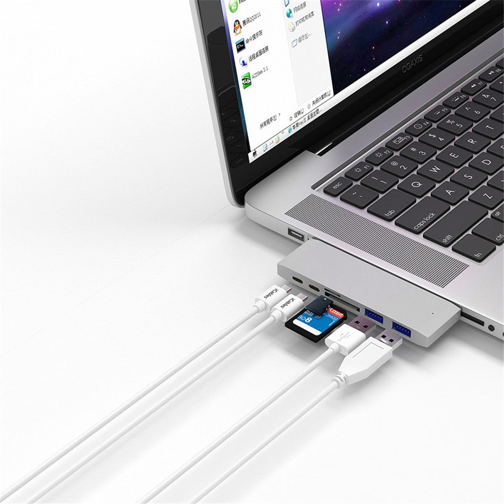 6-in-1 Dual USB Type-C Multi-Port Adapter Dongle Converter for MacBook - produktbillede 14