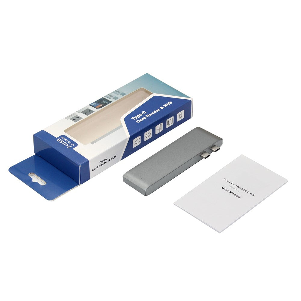 6-in-1 Dual USB Type-C Multi-Port Adapter Dongle Converter for MacBook - produktbillede 16