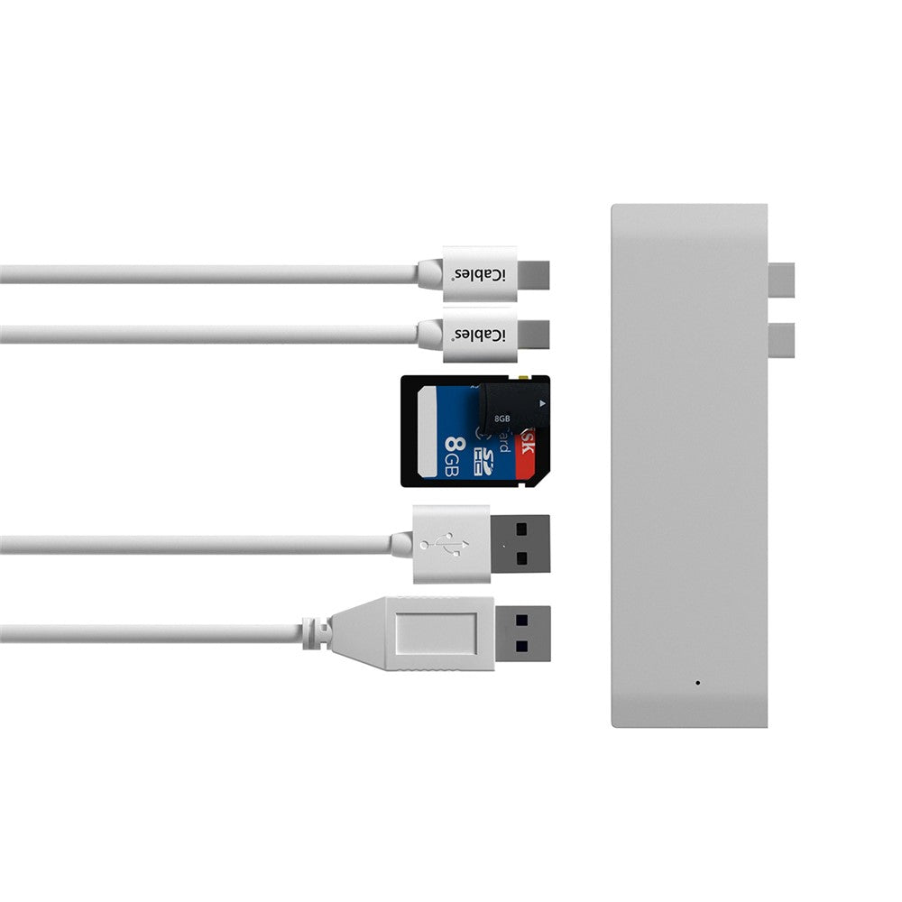6-in-1 Dual USB Type-C Multi-Port Adapter Dongle Converter for MacBook - produktbillede 7