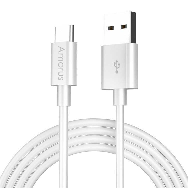 Kabel USBa/USBC 1m Hvid