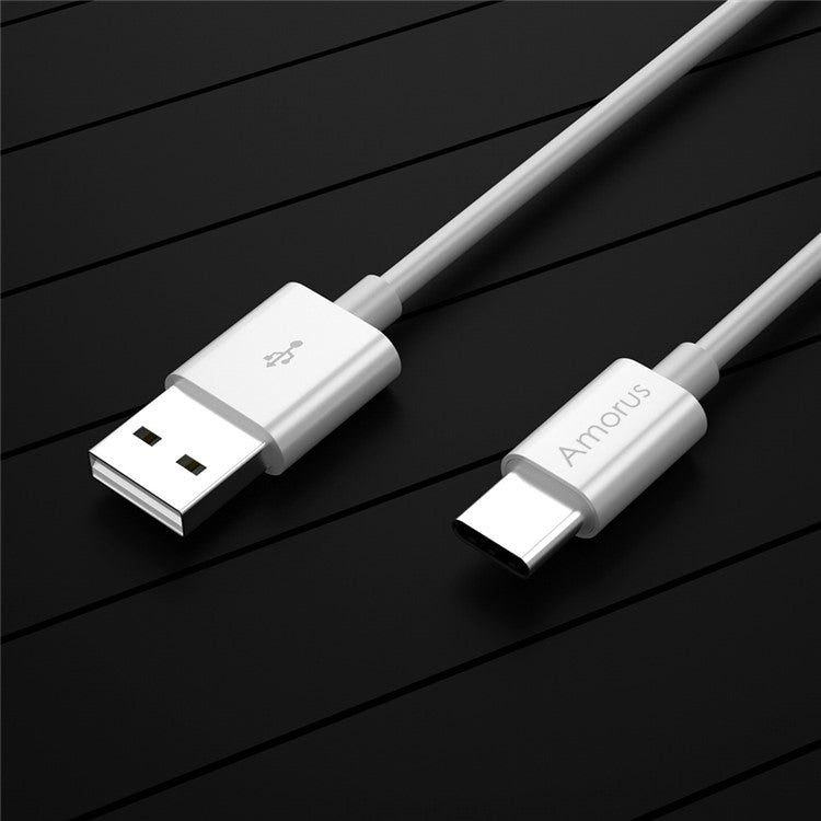 Kabel USBa/USBC 1m Hvid