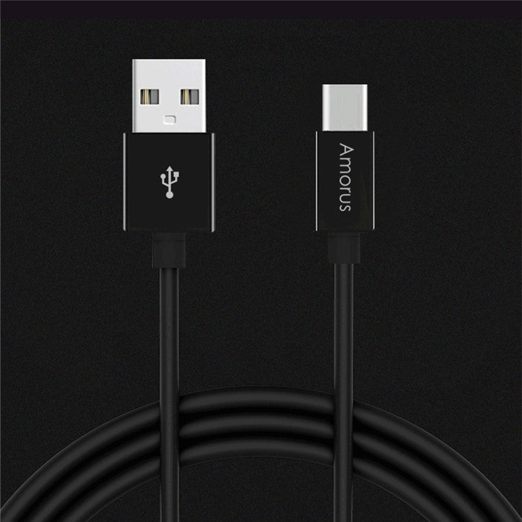 USB-C kabel 1m. Sort