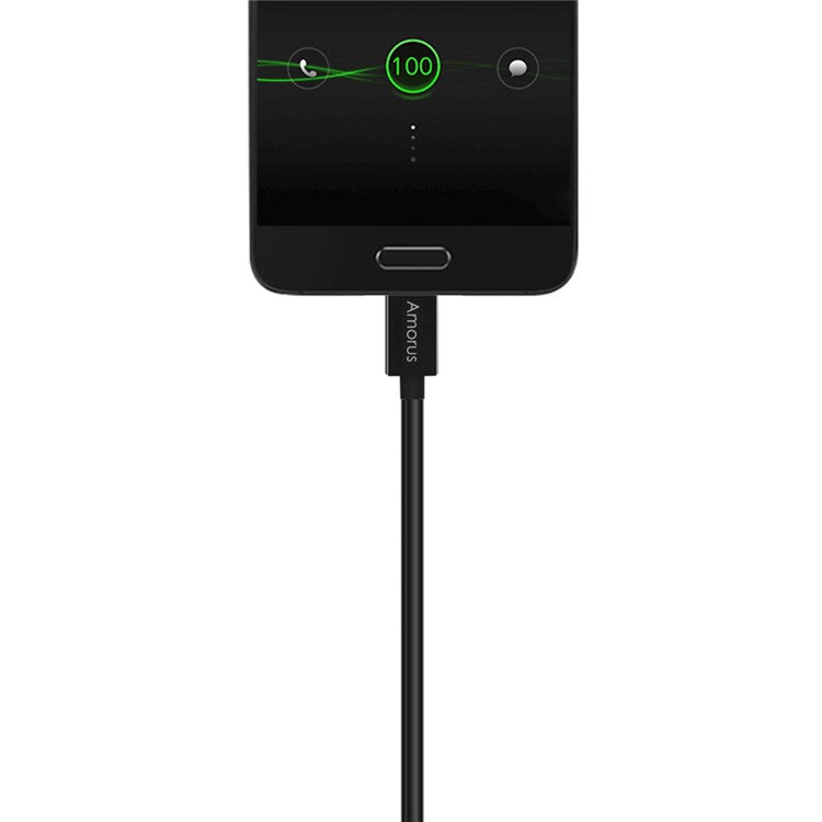 USB-C kabel 1m. Sort