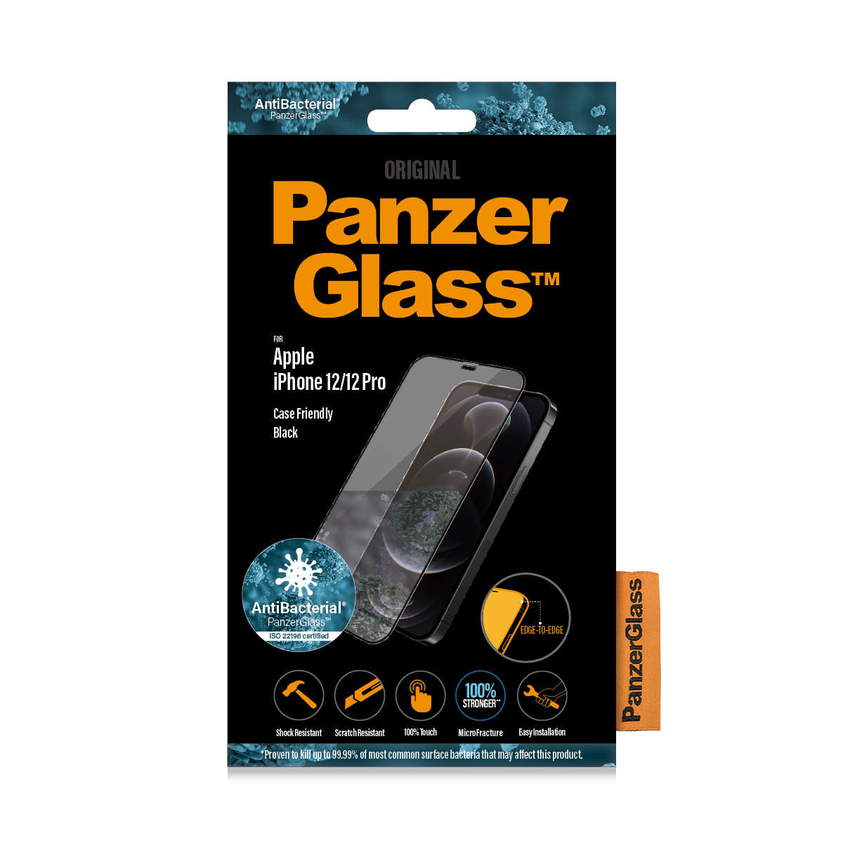 PanzerGlass iPhone 12/12 Pro (CF), Black (AB)