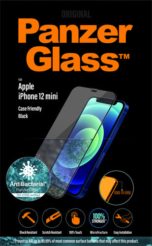 PanzerGlass iPhone 12 mini (CF), Black (AB) - EOL
