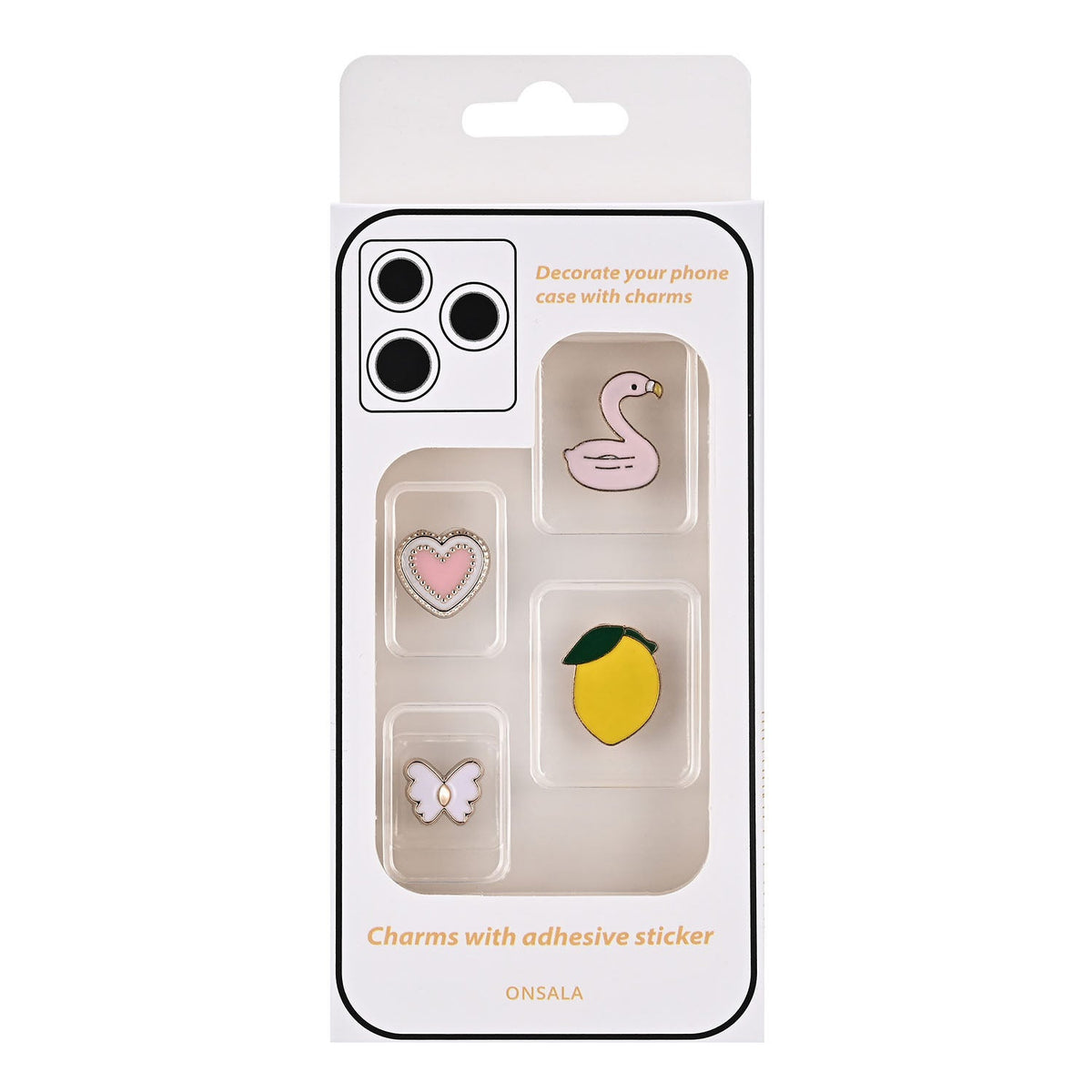 Charms Pimp Your Phone Metal og Plastik 4 stk - billede 2