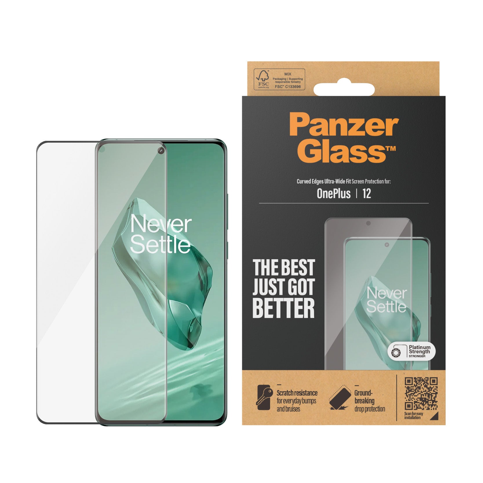 PanzerGlass Screen Protector OnePlus 12 Ultra-Wide Fit - billede 2
