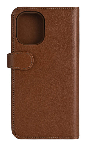 iPhone 16 Plus Læder Wallet Flip Cover 2 i 1 – Brun – Buffalo