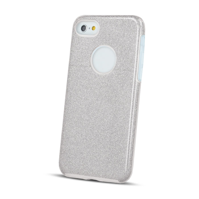 iPhone 7 / 8 / SE Cover Glitter 3-i-1 – Sølv