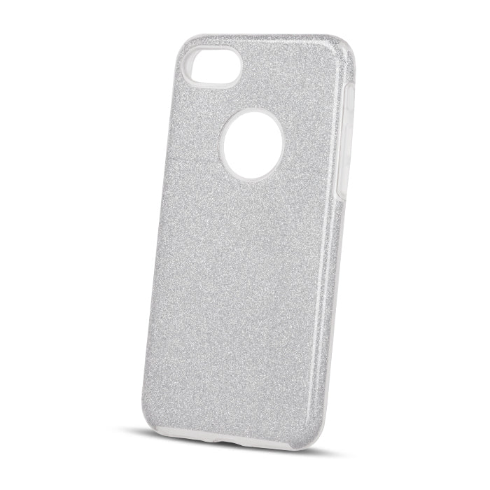 iPhone 7 / 8 / SE Cover Glitter 3-i-1 – Sølv