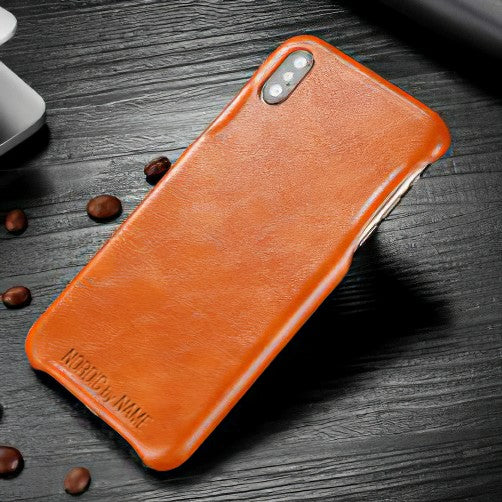 iPhone XS Max Læder Cover – Brun