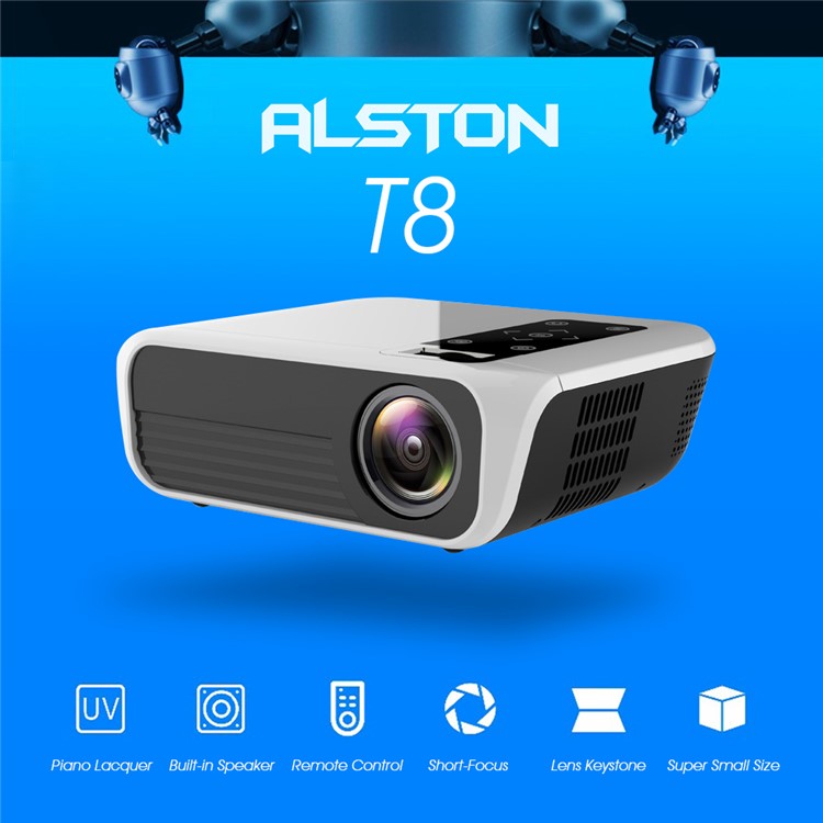 T8 3000 Lumens 4K 1080P HD LED Projector Home Theater  USB AV TV VGA HDMI - EU Plug