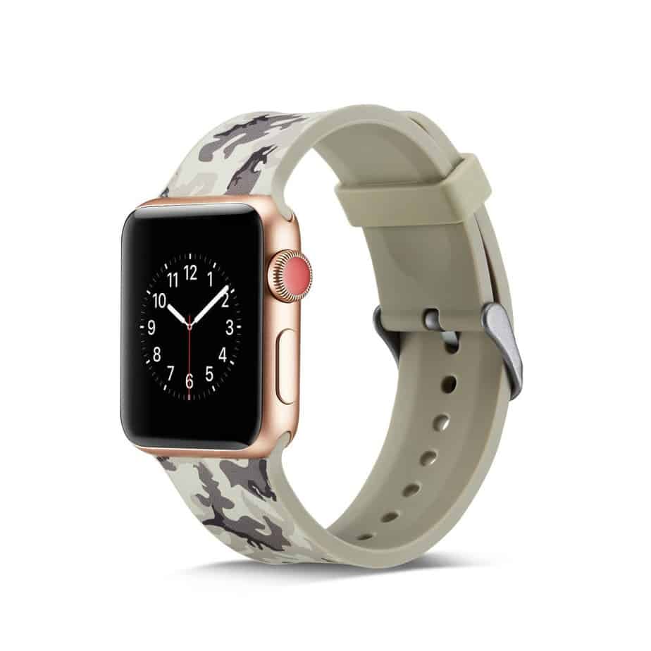 Apple Watch urrem 42/44mm. Silicone Lys Camouflage