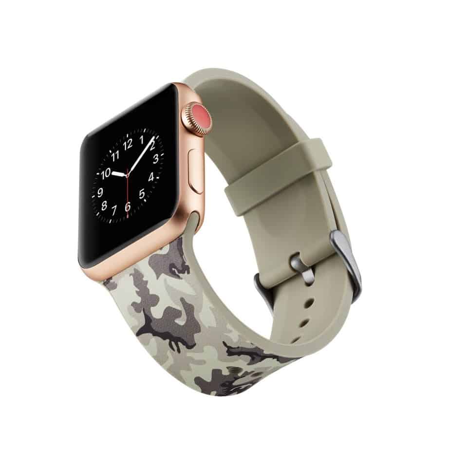 Apple Watch urrem 42/44mm. Silicone Lys Camouflage