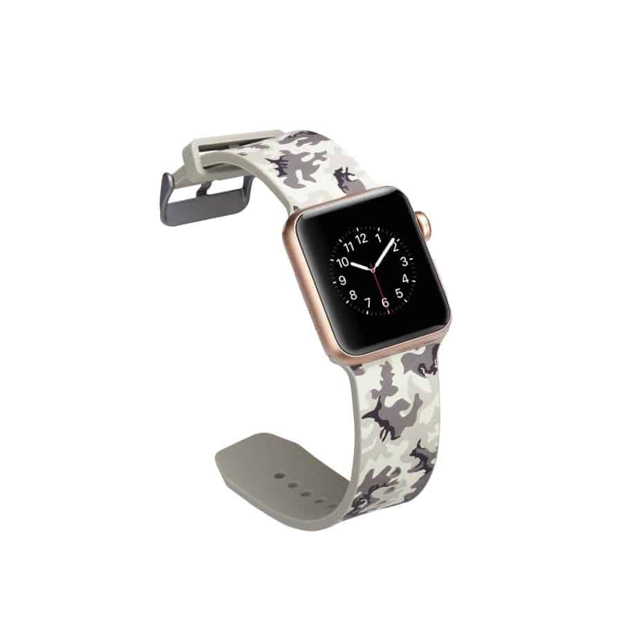Apple Watch urrem 42/44mm. Silicone Lys Camouflage