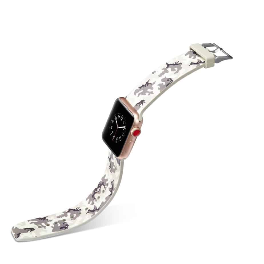 Apple Watch urrem 42/44mm. Silicone Lys Camouflage