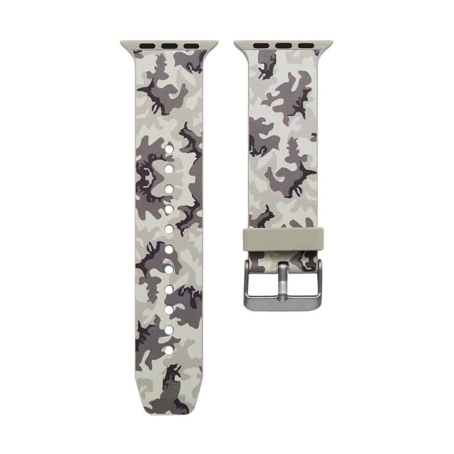 Apple Watch urrem 42/44mm. Silicone Lys Camouflage