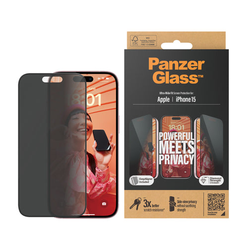 PanzerGlass iPhone 15 UWF Privacy wA