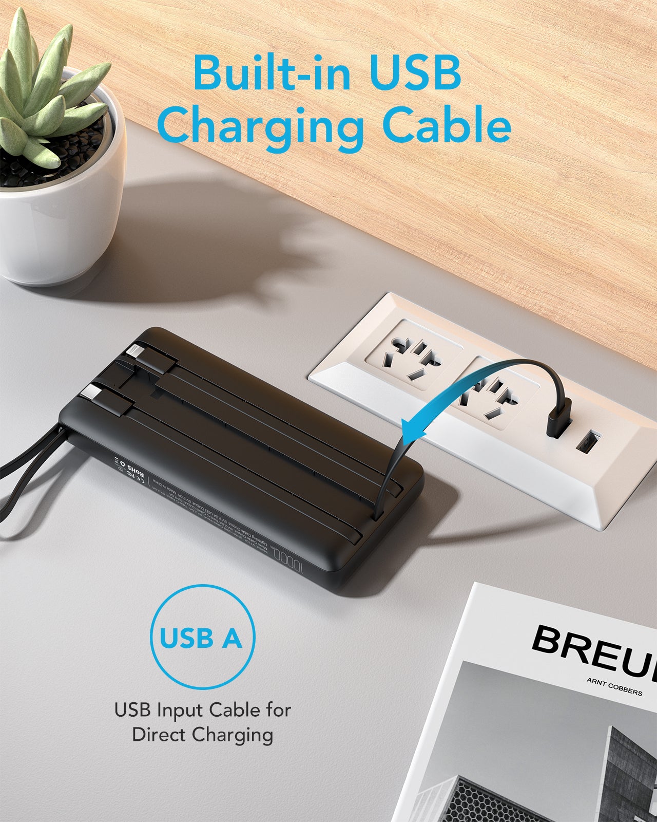 10000mAh Powerbank 3i1 - billede 6