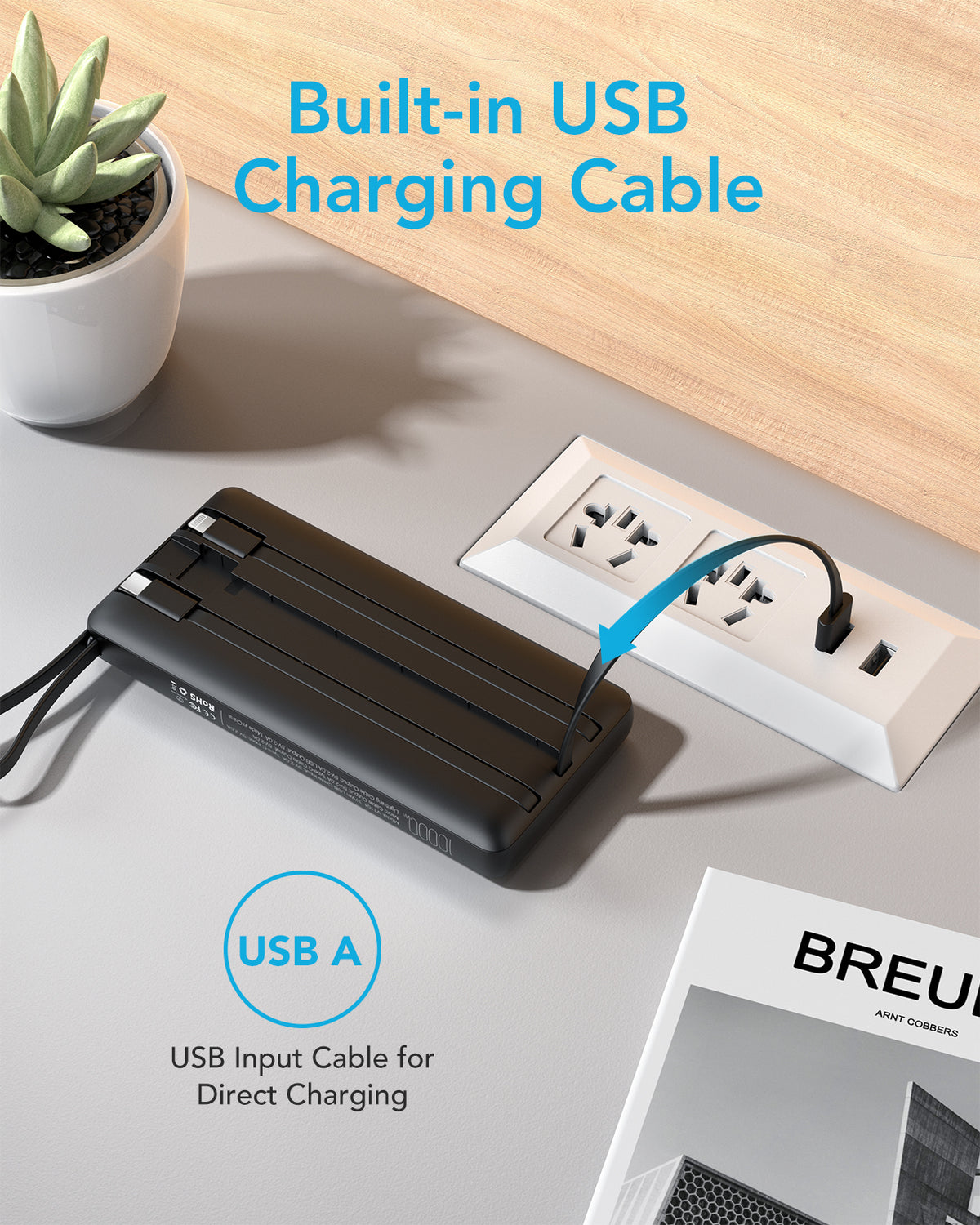 10000mAh Powerbank 3i1 - billede 6