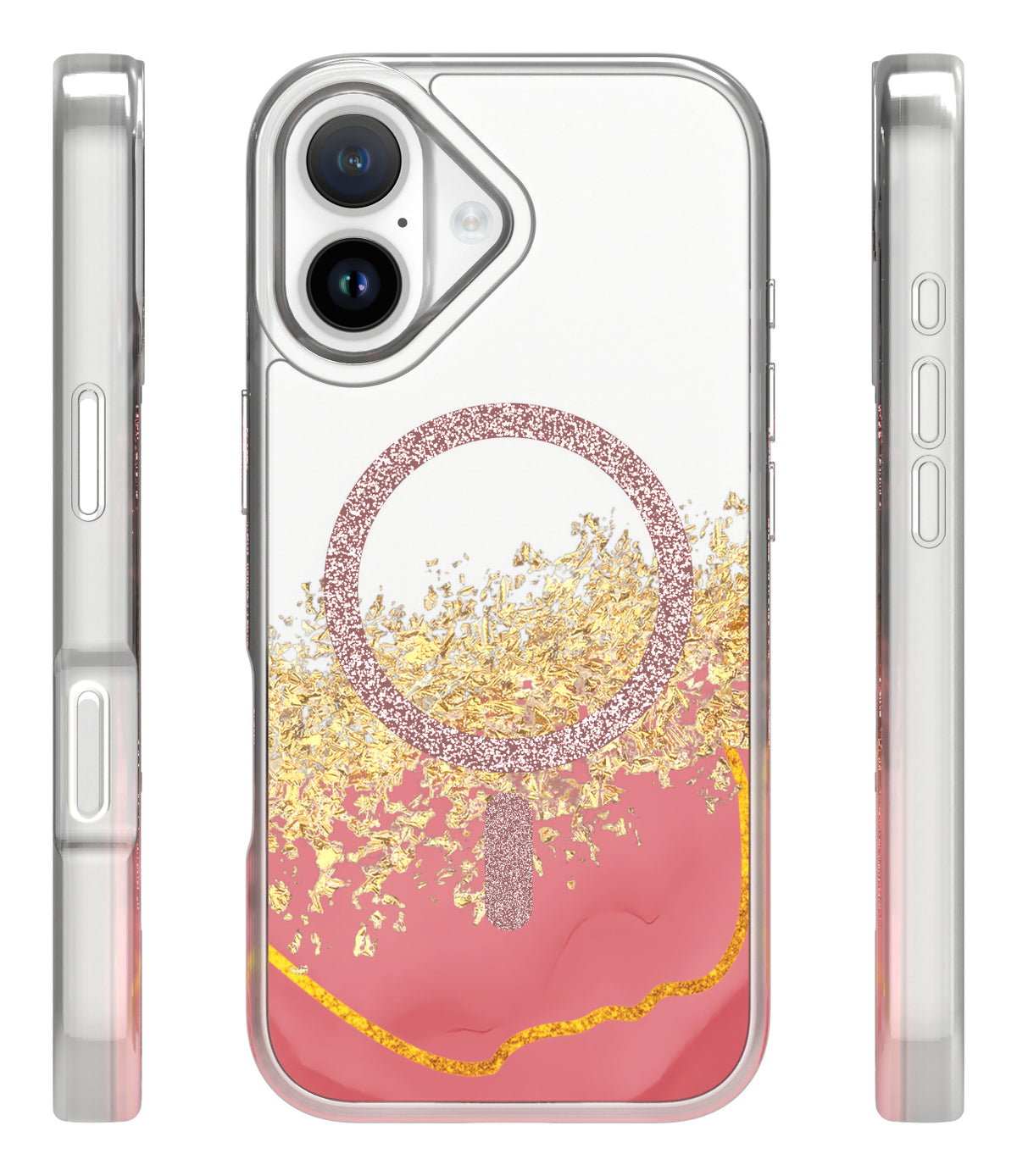iPhone 16 MagSafe Cover Epoxy Mag – Pink - billede 2