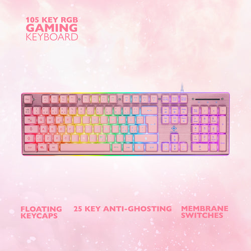PK75 RGB Gaming tastatur Pink
