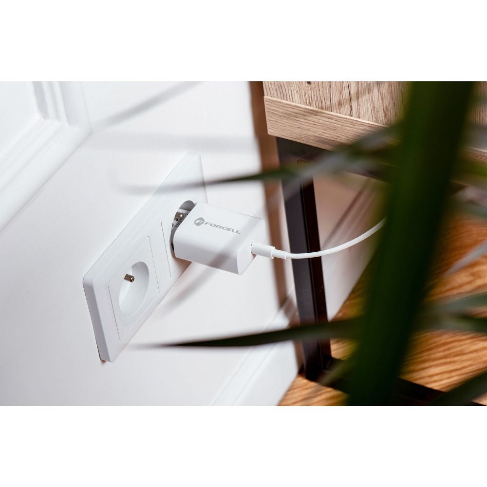 Væglader 25W USBC m/Kabel