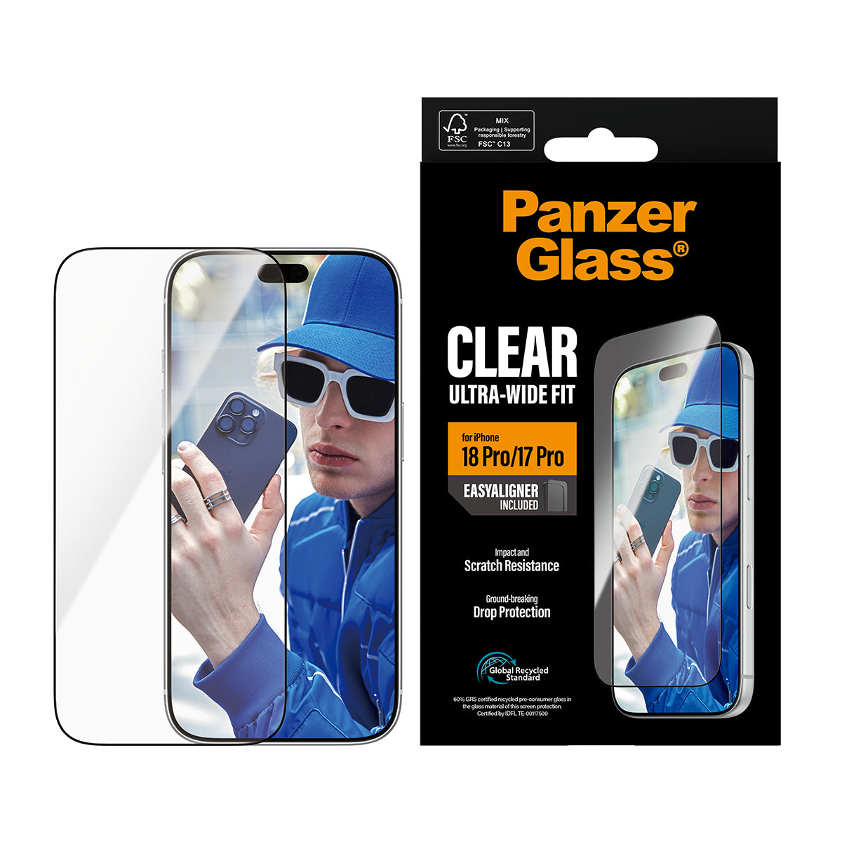 PG Screen Protector iPhone 18 Pro/17 Pro UWF w. EasyAligner - billede 2