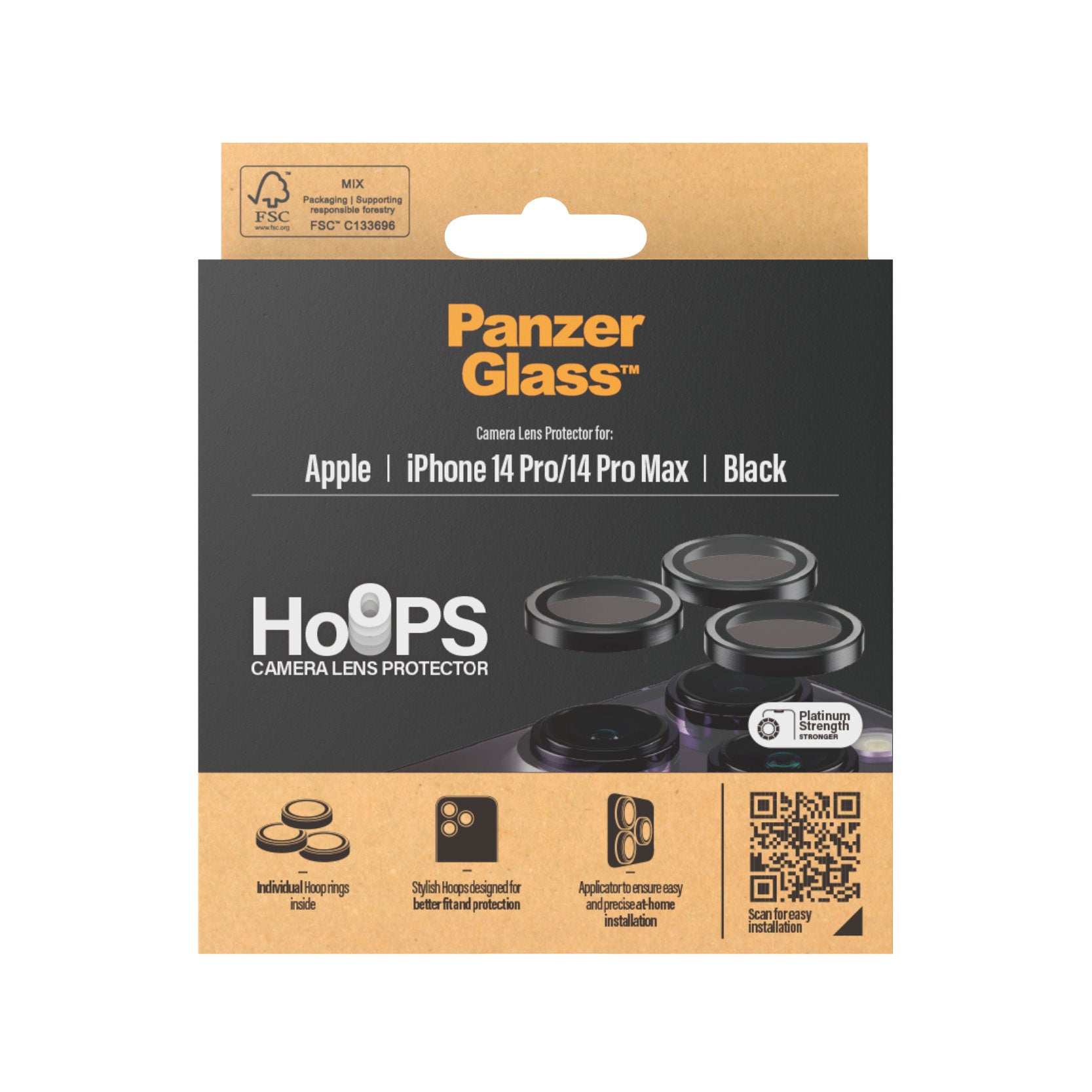 PanzerGlass Hoops Rings for iPhone 14 Pro/14 Pro Max Black - billede 3