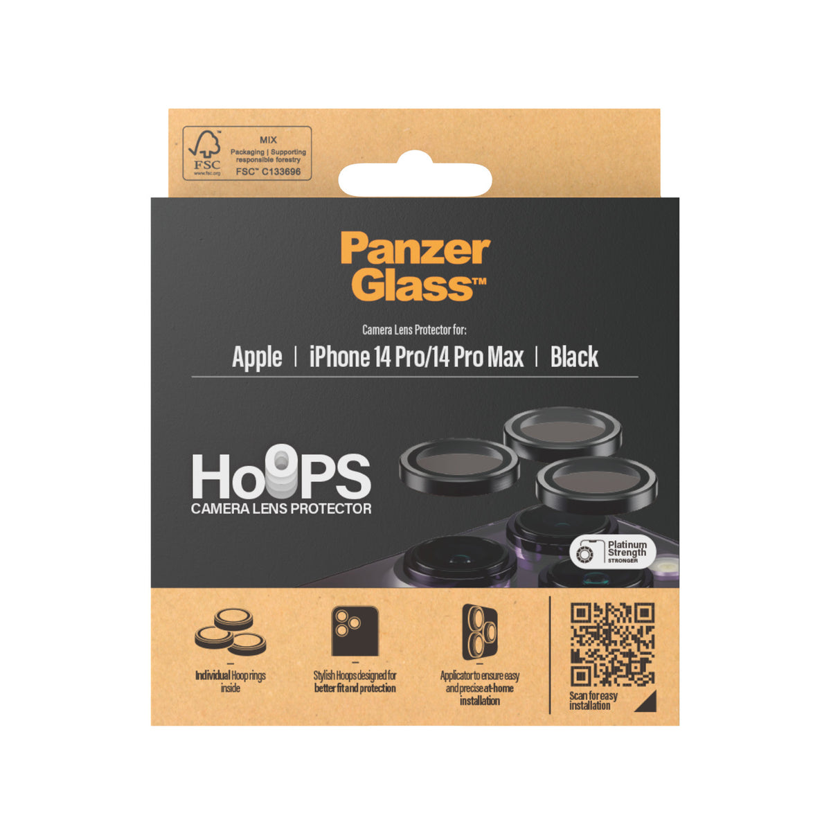 PanzerGlass Hoops Rings for iPhone 14 Pro/14 Pro Max Black - billede 3