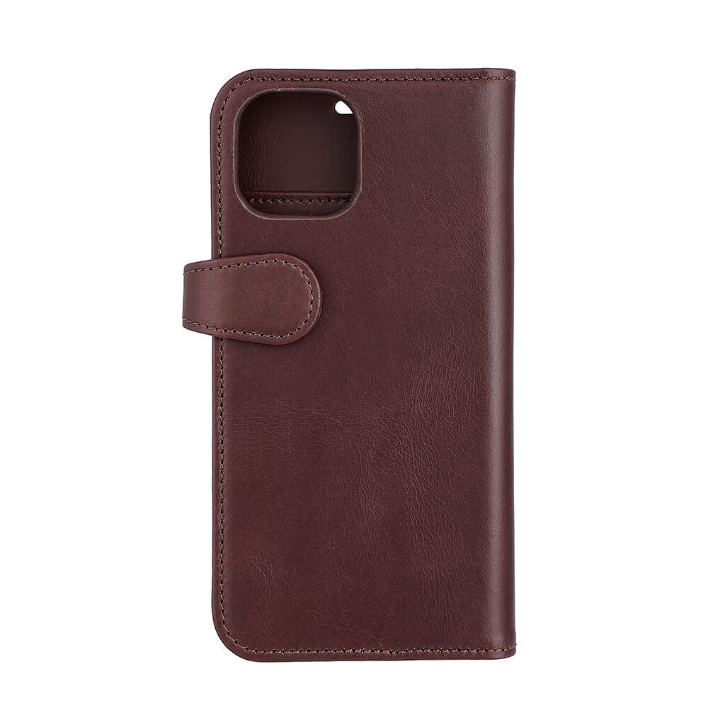 iPhone 14 Wallet Flip Cover 2in1 3 card – Brun – Buffalo - billede 3