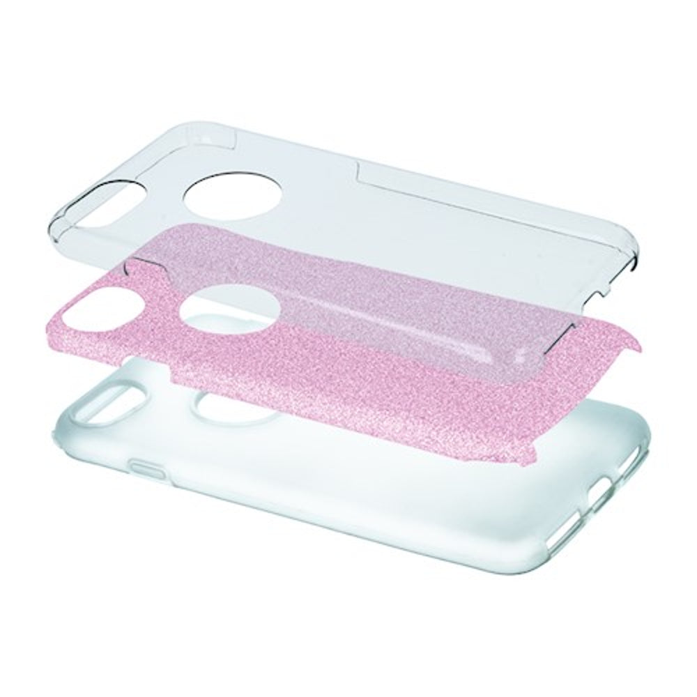 iPhone 12/12 Pro TPU Cover Glitter 3w1 – Pink