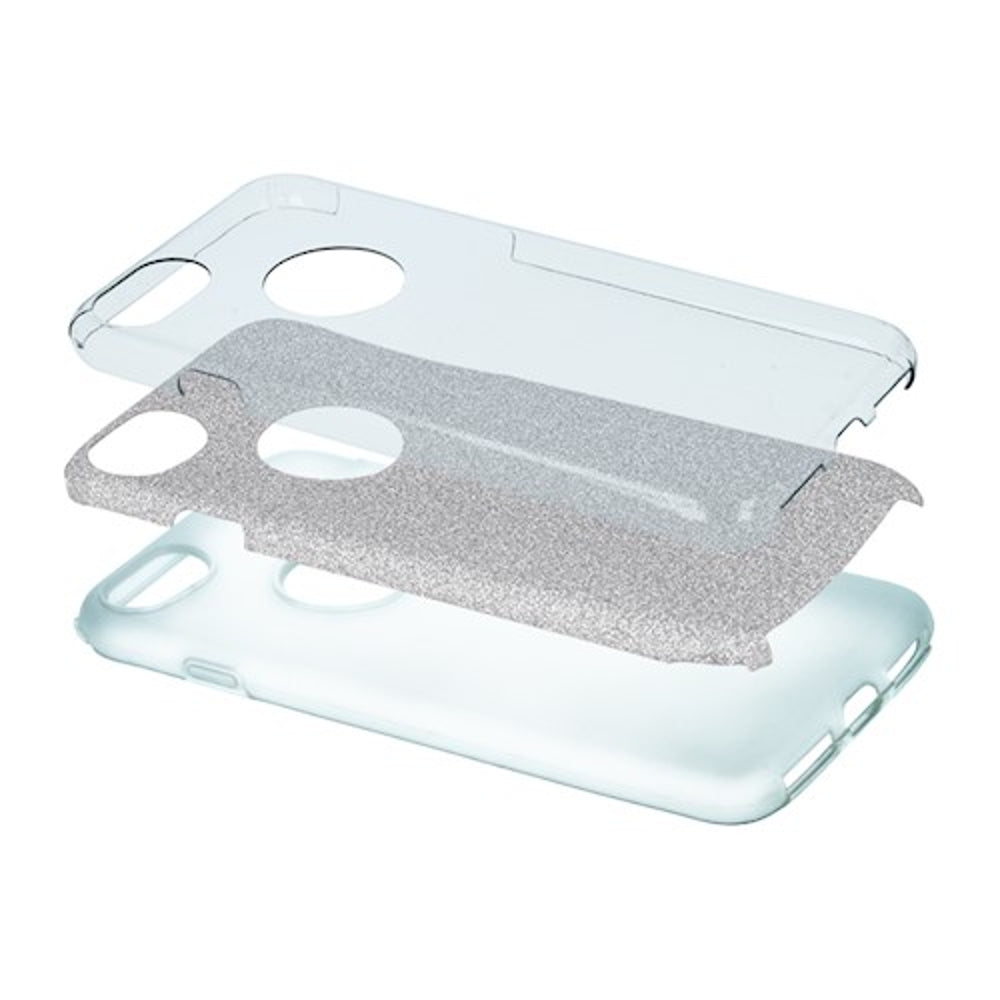 iPhone 16e / 17e MagSafe Cover Glitter 3w1 – Silver