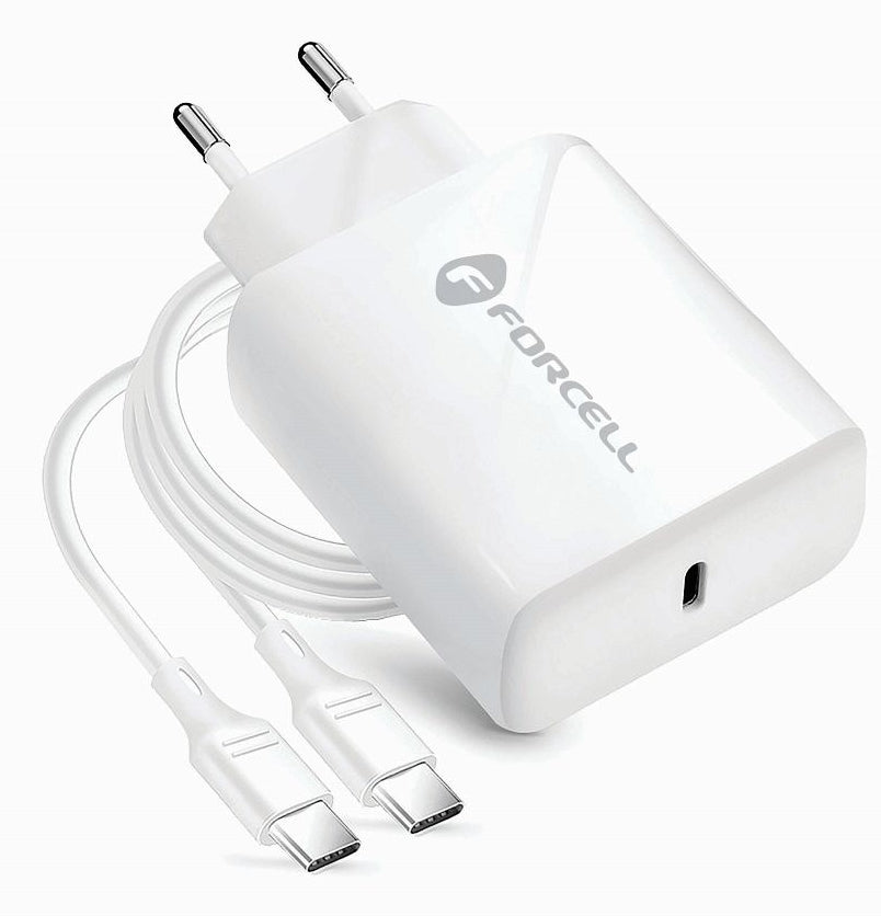 Væglader 25W USBC m/Kabel