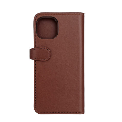 iPhone 15 Plus Læder Cover med kortholder 2in1 3 Magserie – Brun – Buffalo