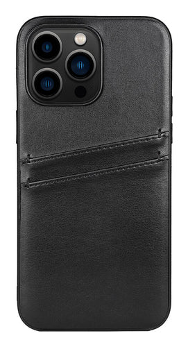iPhone 14 Pro Max Læder Cover med kortholder 2 6 7 – Sort – Buffalo