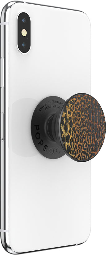 POPSOCKETS Embossed Metal Leopard Aftageligt Greb m. Standerfunktion LUXE - billede 3