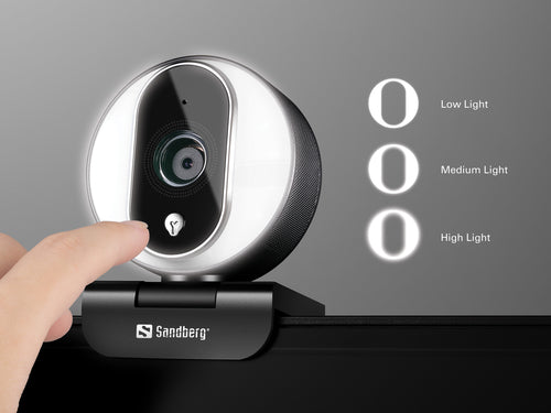 Sandberg Streamer USB Webcam Pro, Black/Silver