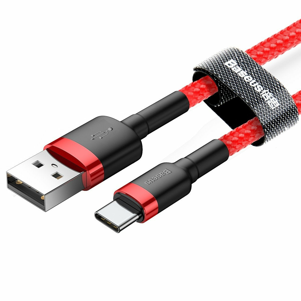 USB/C - USB/C 1.Mtr sort/rød - billede 2