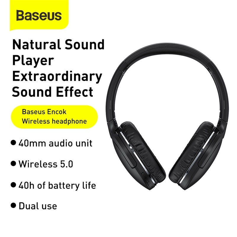 BT Headphone over ear Sort - billede 2