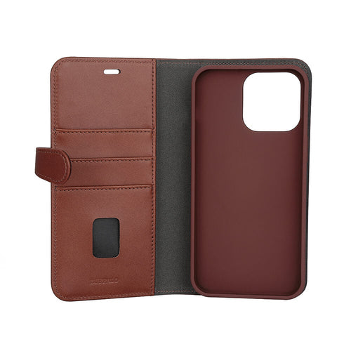 iPhone 15 Pro Max Læder Cover 2i1 – Brun – Buffalo