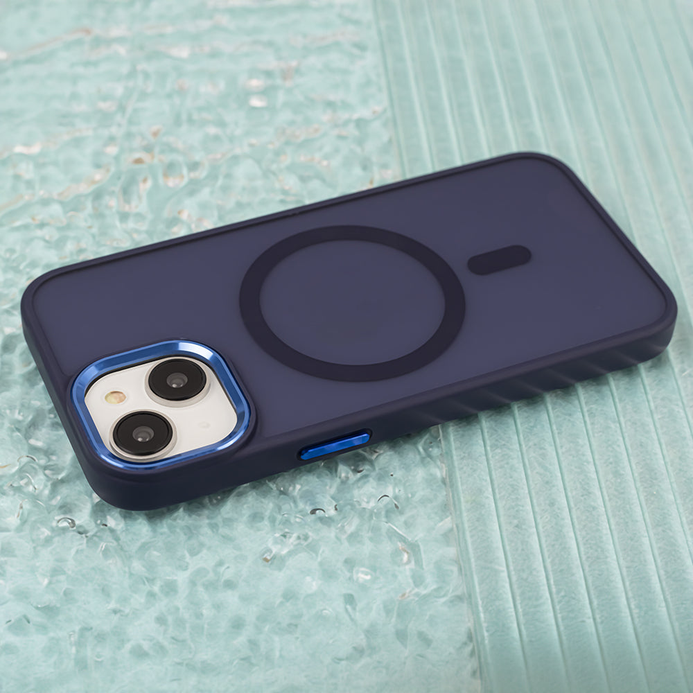 iPhone 14 Pro MagSafe Cover Frozen Mag Navy – Blå - billede 9