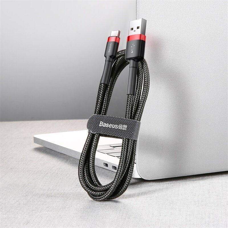 BASEUS Cable - Cafule CATKLF-C91 - USB - USB Type C 2M 2A black-red - billede 8