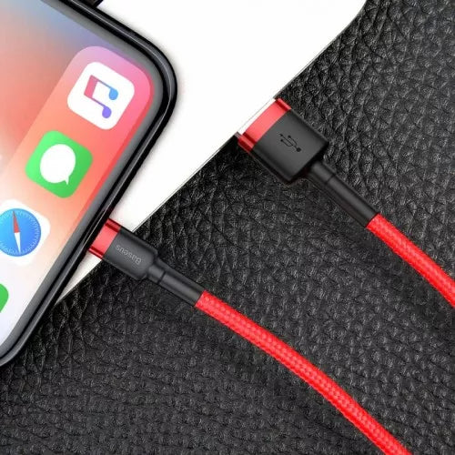 Kabel USBA/Lightning 0.5m RD/BK