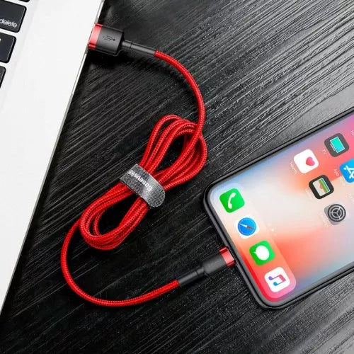 Kabel USBA/Lightning 0.5m RD/BK
