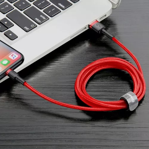 Kabel USBA/Lightning 0.5m RD/BK