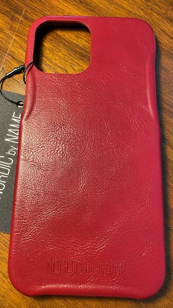 iPhone 12 pro Max Læder Cover – Rød